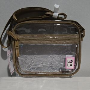 Lola Transparent Bag with Brown Accents